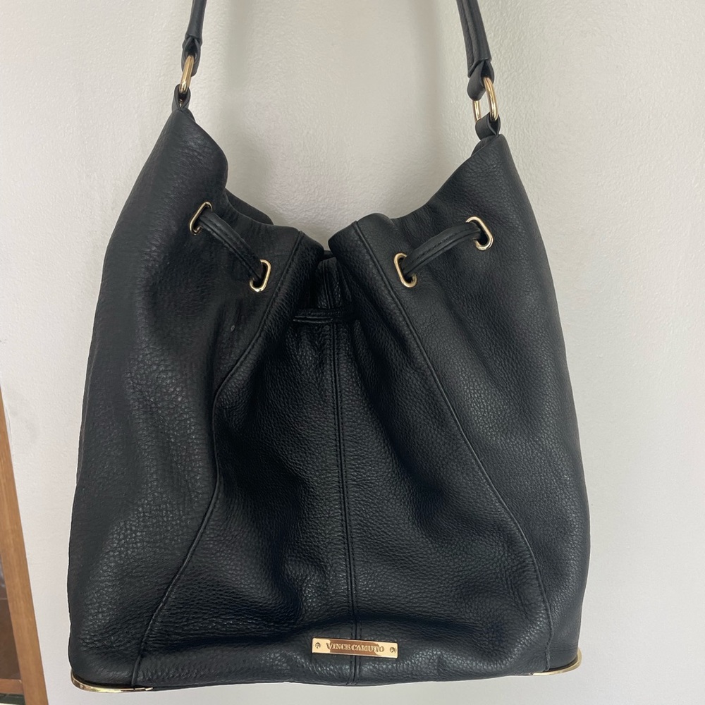 Vince Camuto Black Bucket Bag - Great Condition